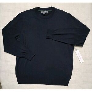New Grayson & Dunn Mens Crew Neck Knit Sweater Pullover XL Navy Soft NWT